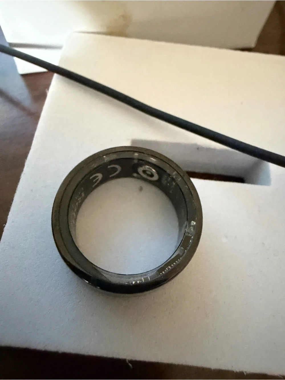 Black Smart Activity Ring with Notifications